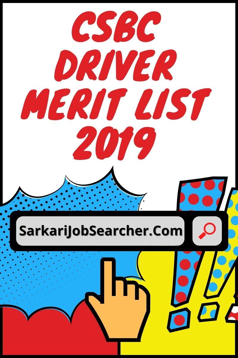 Bihar Police Constable Driver Merit List 2019
