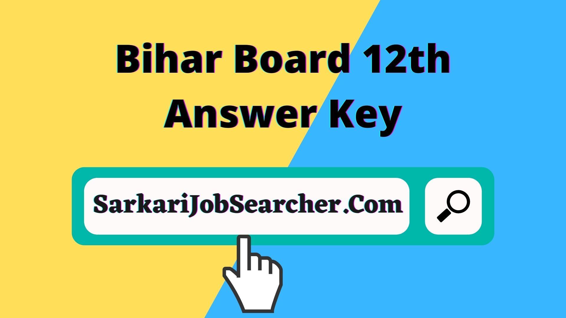 Bihar Board 12th Answer Key