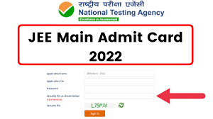 JEE Main Admit Card 2022